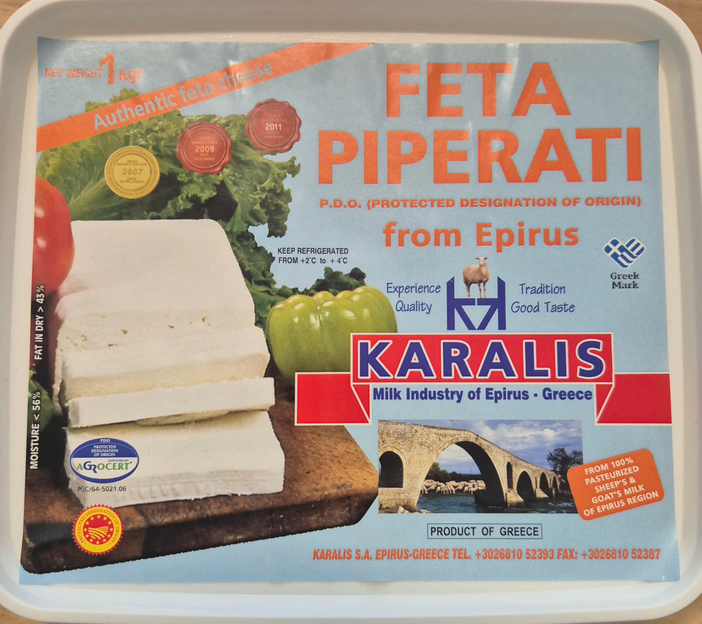 Karalis - Piperati Greek Feta- 1kg