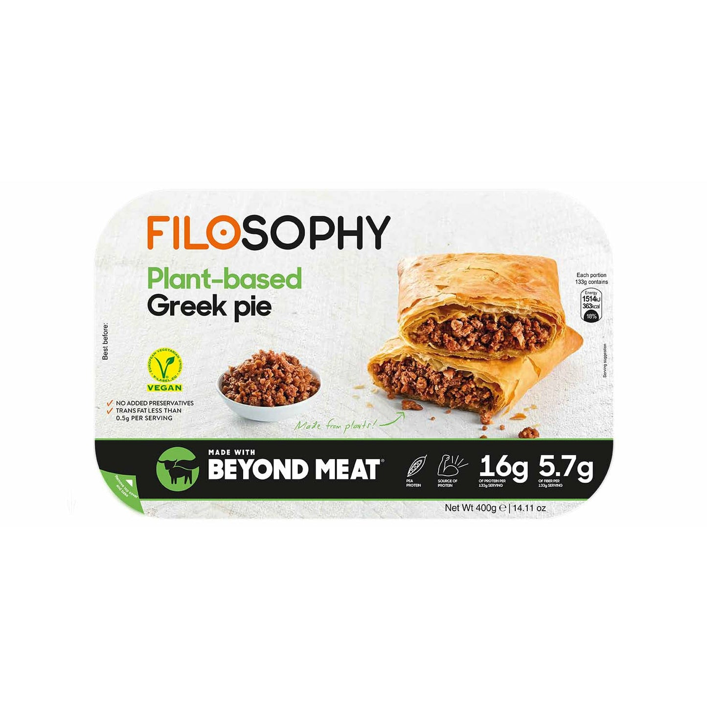 Filosophy - Plant Based Greek Meat Pie- 400g