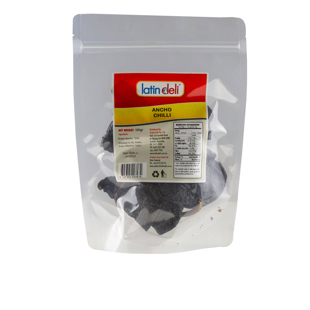 Latin Deli- Dried Ancho Chilli - 100g